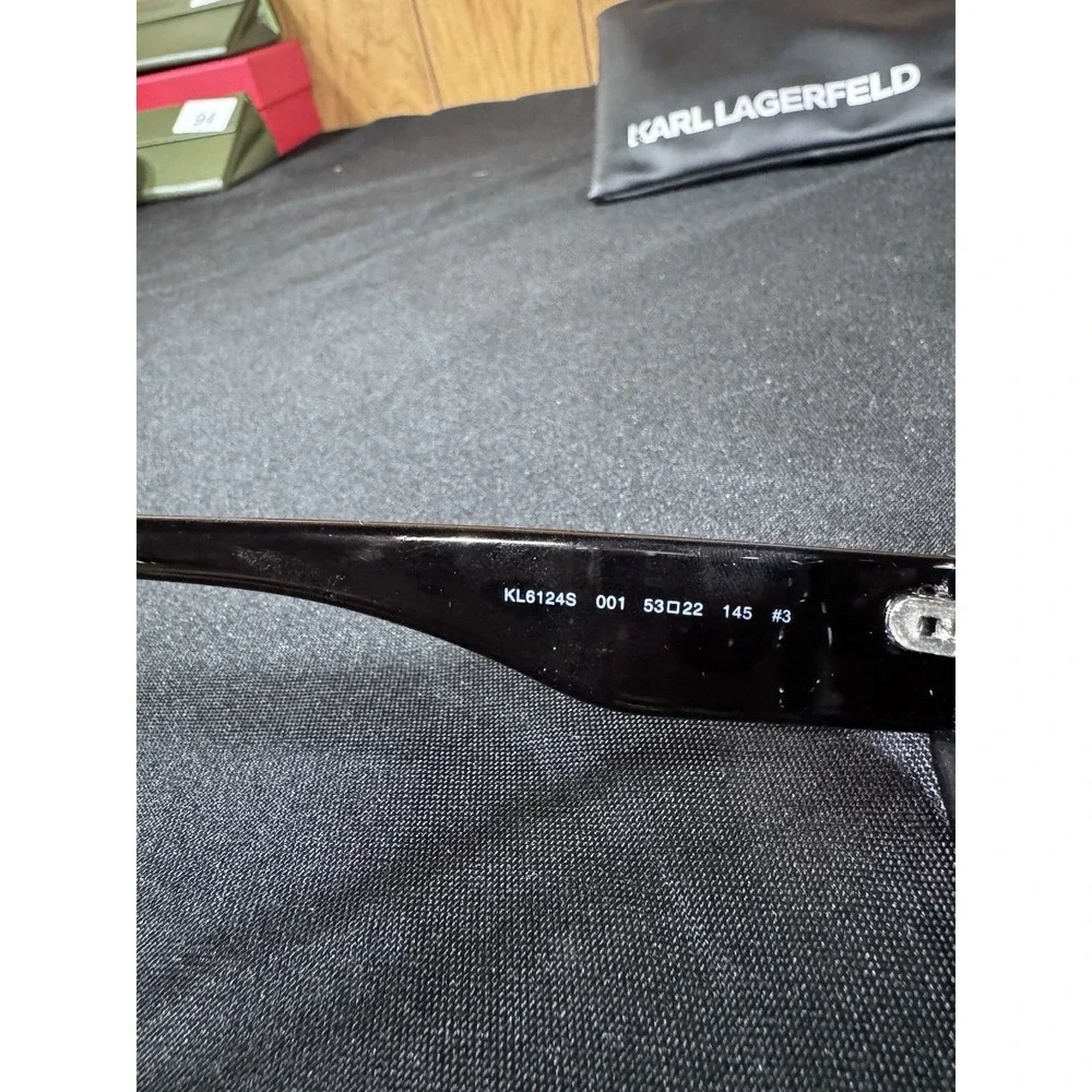 Karl Lagerfeld KL6124S Black With Blue/Purple Accents Sunglasses 53-22-145‎